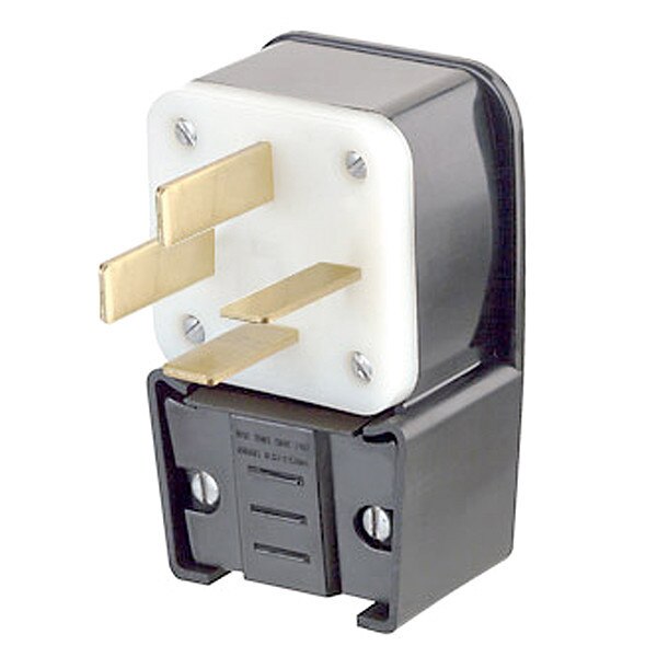 Agl Strt Blade Plug, Blk, 50 A, Stnd, 18-50P