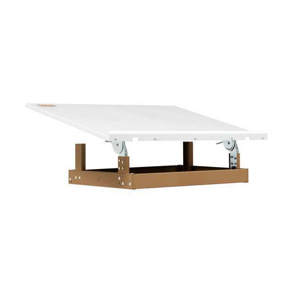 Mobile Work Station, Tan/Wht, Power Coated