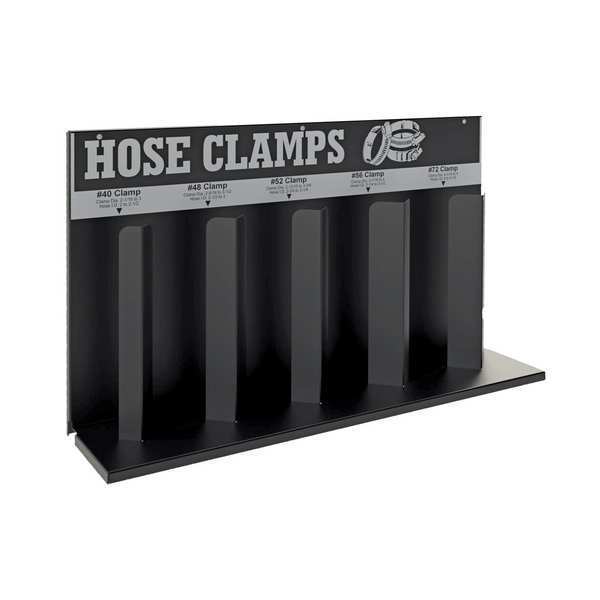 Hose Clamp Rack 5 Loop, Blk