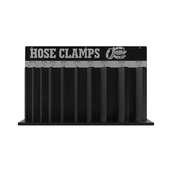Hose Clamp Rack 10 Loop, Blk