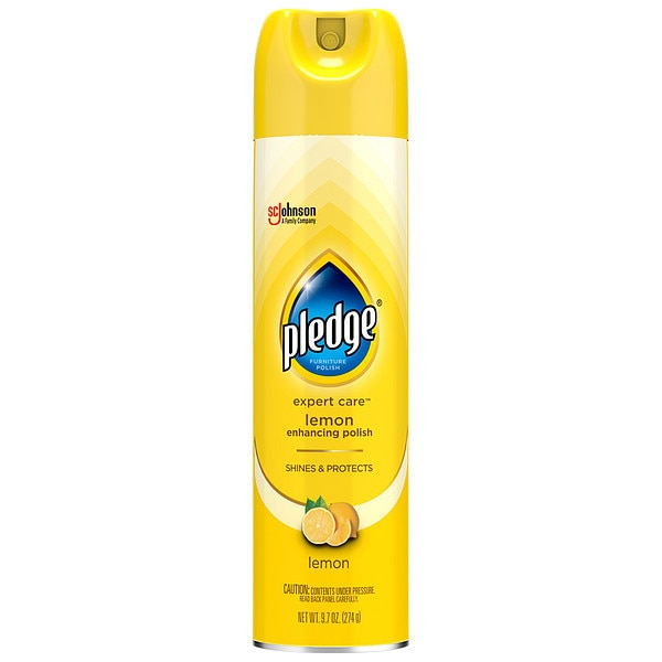 Furniture Polish, Aerosol Spray Can, 9.7 oz, Lemon Fragance, 6 Pack