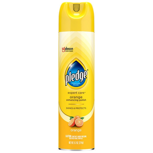 Furniture Polish, Aerosol Spray Can, 9.7 oz, Orange Fragance, 6 Pack