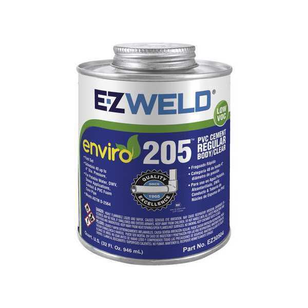 Pipe Cement, 32 fl oz, Clear