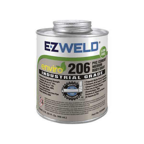Pipe Cement, 32 fl oz, Gray