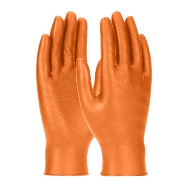 GLOVE, Nitrile, Orange, 50 PK