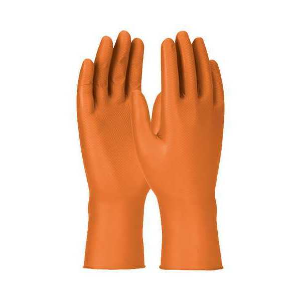 GLOVE, Nitrile, Orange, 50 PK