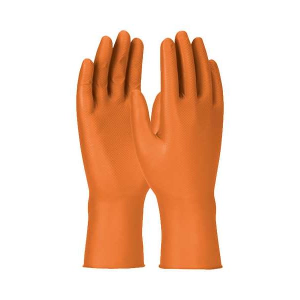GLOVE, Nitrile, Orange, 50 PK