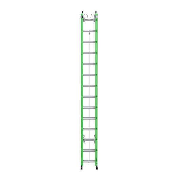 Fiberglass Extension Ladder, 375 lb Load Capacity