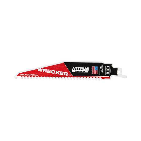 6 in. 6 TPI SAWZALL THE WRECKER with NITRUS CARBIDE Multi-Material Reciprocating Saw Blade (3 pk)