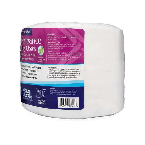 Body Wipes, , 8 inL, 6 inW, PK2