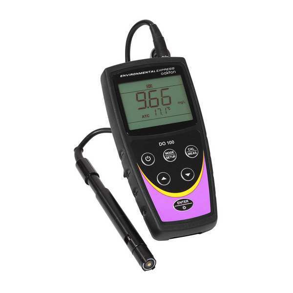 Dissolved Oxygen Meter, LCD, AA Batteries