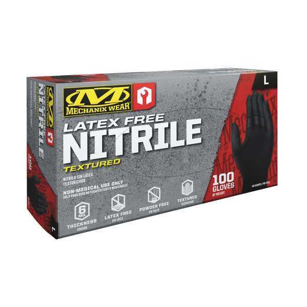Black Nitrile Gloves, Nitrile, Black, 2XL ( 12 ), 100 PK
