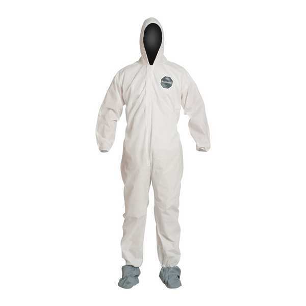 Hooded Coverall, 7XL, White, SMS, PK25