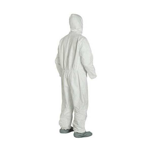 Hooded Coverall, 6 PK, White, Tyvek(R) 400