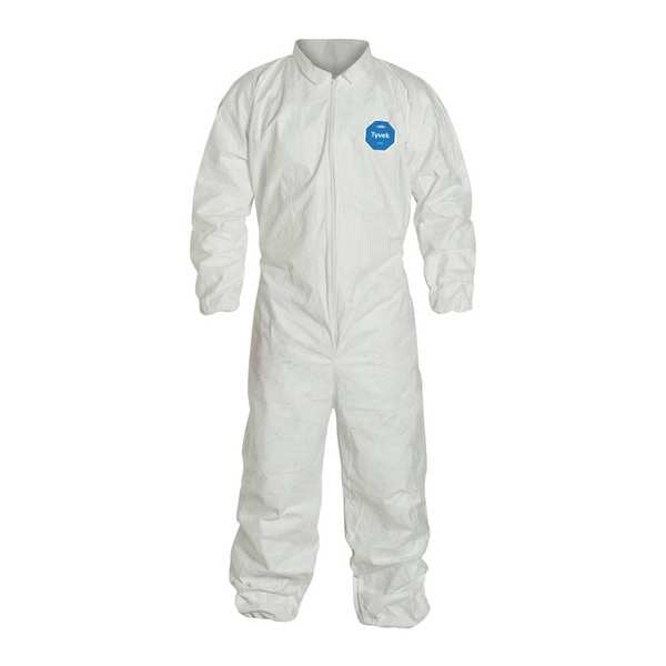 Coverall, 6 PK, White, Tyvek(R) 400