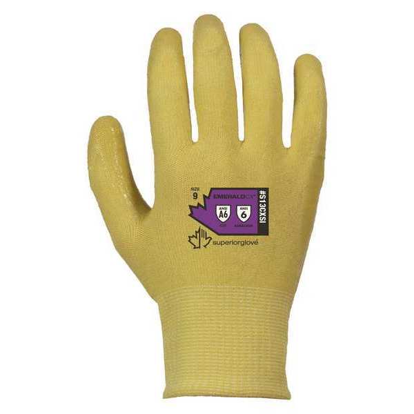 Work Gloves, Nitrile, XS, Yellow/Yellow, PR