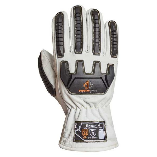 Work Gloves, Drivers, 2XL, Leather, PR
