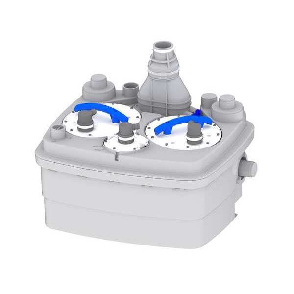 Sanicubic, 2 Duplex Grinder System, 2x1HP, 240V