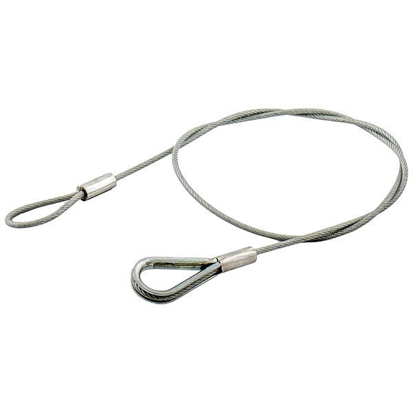 Safety Cable, 1-25Lb, w/Safety Clip, Steel