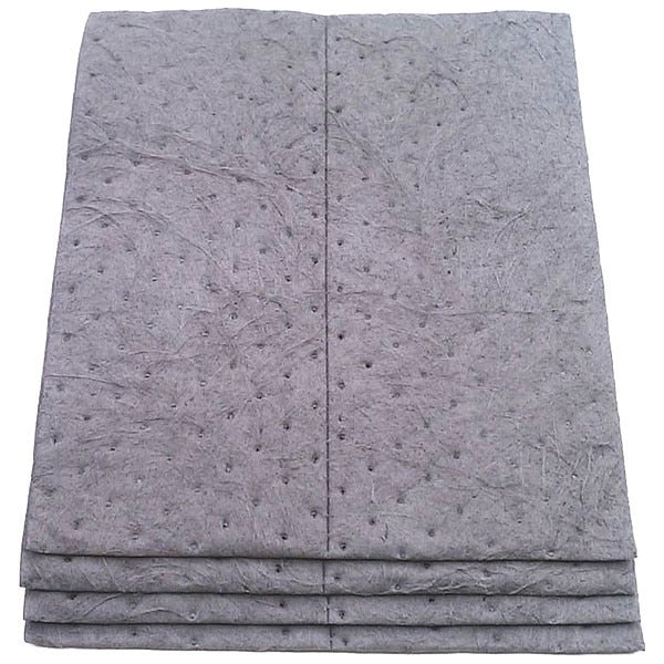 Sorbent Pad, 18.5 gal/pk, 23 oz/pad, Hazardous Liquids and Non-Hazardous Liquids Absorbed, Gray
