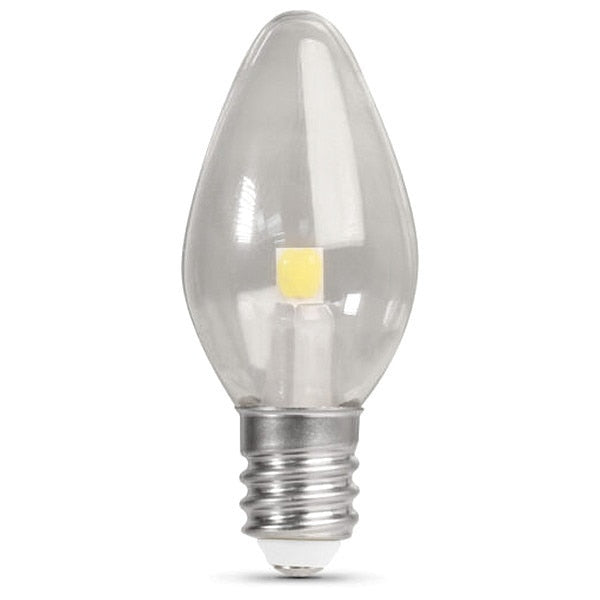LED, 0.35 W, C7, Candelabra Screw (E12), PK4