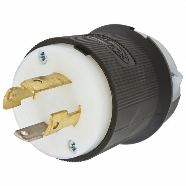 HBL2711ST - Twist-LockÂ® EdgeConnectâ¢ Plug with Spring Termination, 30A, 125/250V, L14-30P, Black and White Nylon
