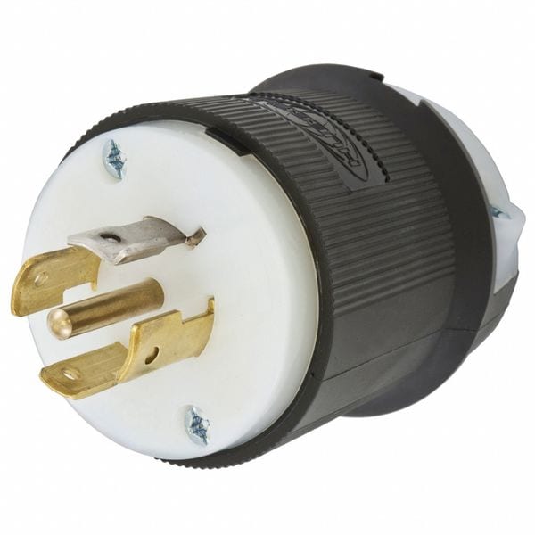 HBL2511ST - Twist-LockÂ® EdgeConnectâ¢ Plug with Spring Termination, 20A, 3PH 120/208V, L21-20P, Black and White Nylon