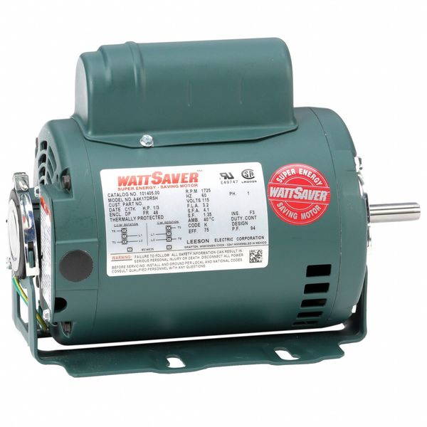 HVAC Motor, 0.33 hp, 115VAC, Shaft 1 1/2