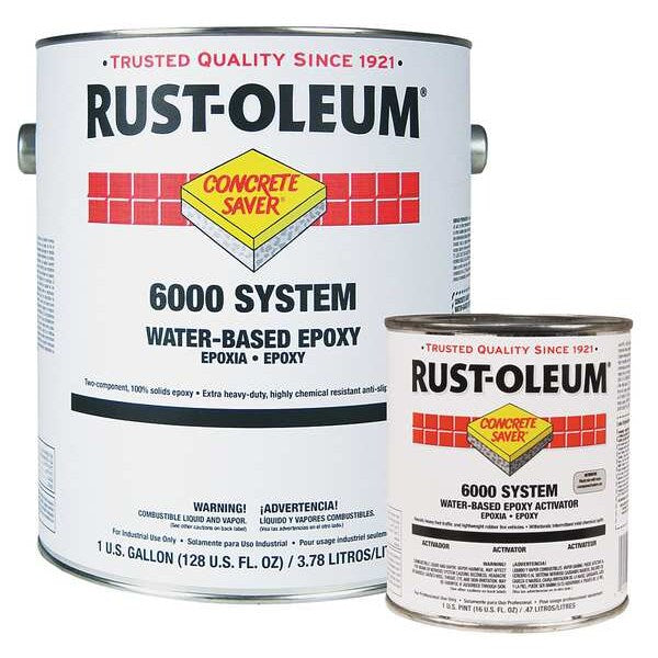Floor Coating Kit, 1 gal, Silver Gray