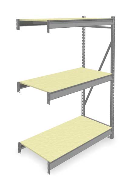 Add-On Bulk Storage Rack, 24 in D, 72 in W, 3 Shelves