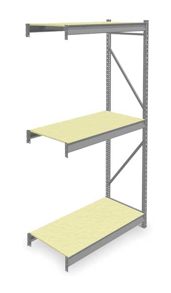 Add-On Bulk Storage Rack, 24 in D, 48 in W, 3 Shelves