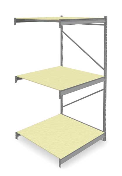 Add-On Bulk Storage Rack, 48 in D, 48 in W, 3 Shelves
