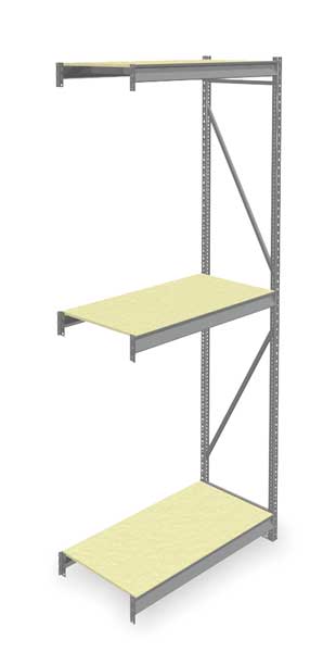 Add-On Bulk Storage Rack, 24 in D, 48 in W, 3 Shelves