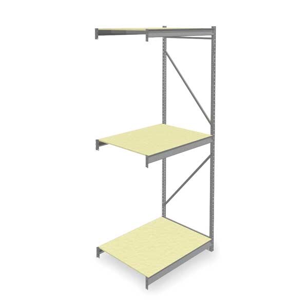 Add-On Bulk Storage Rack, 36 in D, 48 in W, 3 Shelves