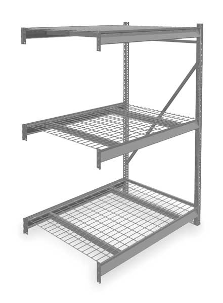 Add-On Bulk Storage Rack, 36 in D, 48 in W, 3 Shelves
