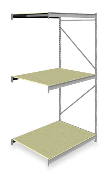 Add-On Bulk Storage Rack, 48 in D, 60 in W, 3 Shelves