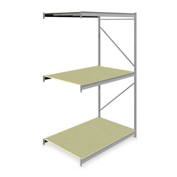 Add-On Bulk Storage Rack, 48 in D, 72 in W, 3 Shelves