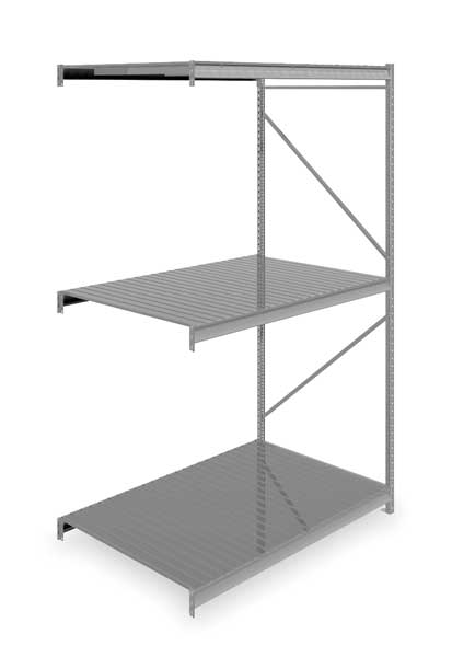 Add-On Bulk Storage Rack, 48 in D, 72 in W, 3 Shelves