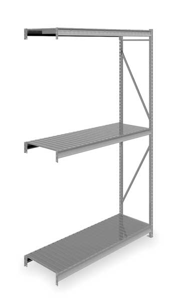 Add-On Bulk Storage Rack, 24 in D, 72 in W, 3 Shelves