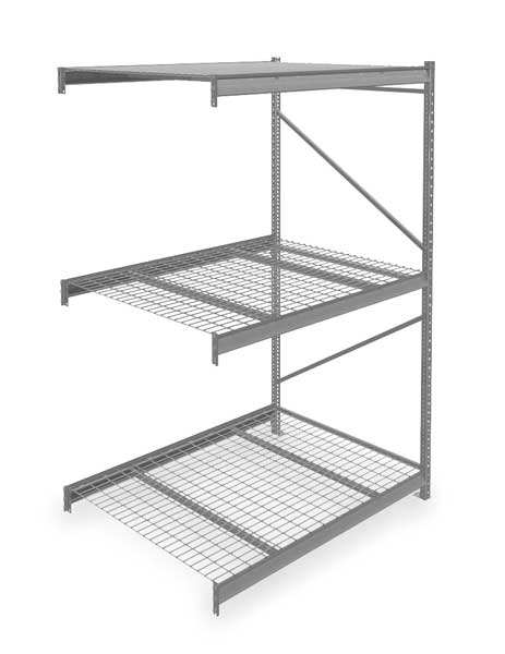 Add-On Bulk Storage Rack, 48 in D, 60 in W, 3 Shelves