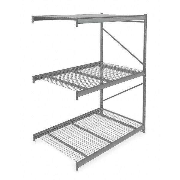 Add-On Bulk Storage Rack, 48 in D, 72 in W, 3 Shelves