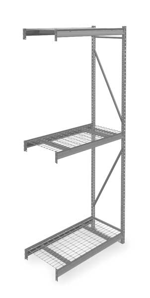 Add-On Bulk Storage Rack, 24 in D, 48 in W, 3 Shelves