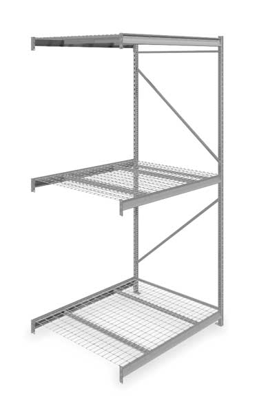 Add-On Bulk Storage Rack, 48 in D, 60 in W, 3 Shelves