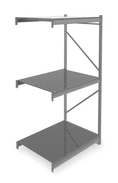 Add-On Bulk Storage Rack, 36 in D, 48 in W, 3 Shelves