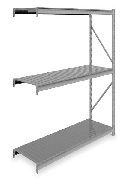 Add-On Bulk Storage Rack, 24 in D, 72 in W, 3 Shelves