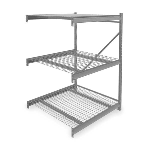 Add-On Bulk Storage Rack, 48 in D, 48 in W, 3 Shelves