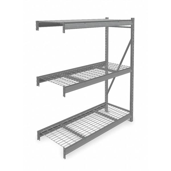 Add-On Bulk Storage Rack, 24 in D, 60 in W, 3 Shelves