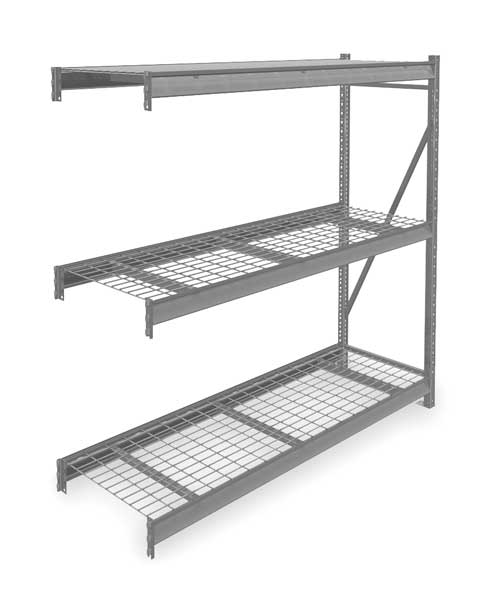 Add-On Bulk Storage Rack, 24 in D, 72 in W, 3 Shelves