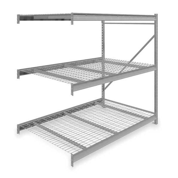 Add-On Bulk Storage Rack, 48 in D, 72 in W, 3 Shelves