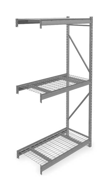 Add-On Bulk Storage Rack, 24 in D, 48 in W, 3 Shelves